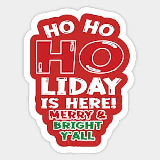 Merry & Bright Y'All Sticker